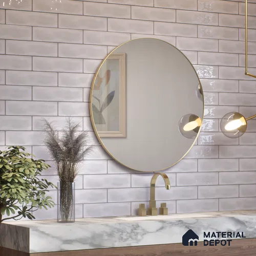 Subway Wall Tile TL 04826 Z Encanto Shade 4 Dove Knight 12 x 3 inch Ceramic Glossy Finish - 6.5 mm | Suitable for Highlighter Walls, Foyer, Bathroom, Kitchen Wall & Backsplashes