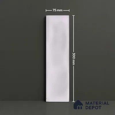 Subway Wall Tile TL 04826 Z Encanto Shade 4 Dove Knight 12 x 3 inch Ceramic Glossy Finish - 6.5 mm | Suitable for Highlighter Walls, Foyer, Bathroom, Kitchen Wall & Backsplashes (Sample)