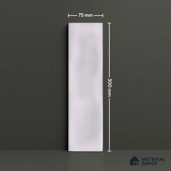 Subway Wall Tile TL 04826 Z Encanto Shade 4 Dove Knight 12 x 3 inch Ceramic Glossy Finish - 6.5 mm | Suitable for Highlighter Walls, Foyer, Bathroom, Kitchen Wall & Backsplashes (Sample)