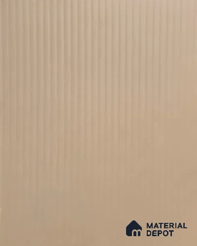 Light Taupe Brown Fluted Solid Color LM 22606 8 ft x 4 ft Texture Finish Decorative Laminate - 1 mm | Suitable for TV Unit,Wardrobe, Kitchen Cabinets