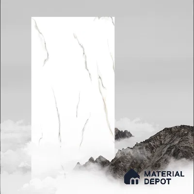 Budget Friendly Marble Floor & Wall Tile Value For Money TL 05601 Statuario Pacific 4 ft x 2 ft - Vitrified Glossy Finish -9 mm | 3 Random Design | Suitable for Living Room, Bedroom & Bathroom