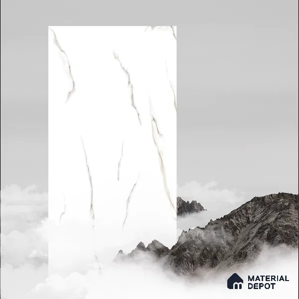 Budget Friendly Marble Floor & Wall Tile Value For Money TL 05601 Statuario Pacific 4 ft x 2 ft - Vitrified Glossy Finish -9 mm | 3 Random Design | Suitable for Living Room, Bedroom & Bathroom