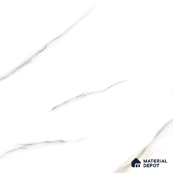 Budget Friendly Marble Floor & Wall Tile Value For Money TL 05601 Statuario Pacific 4 ft x 2 ft - Vitrified Glossy Finish -9 mm | 3 Random Design | Suitable for Living Room, Bedroom & Bathroom