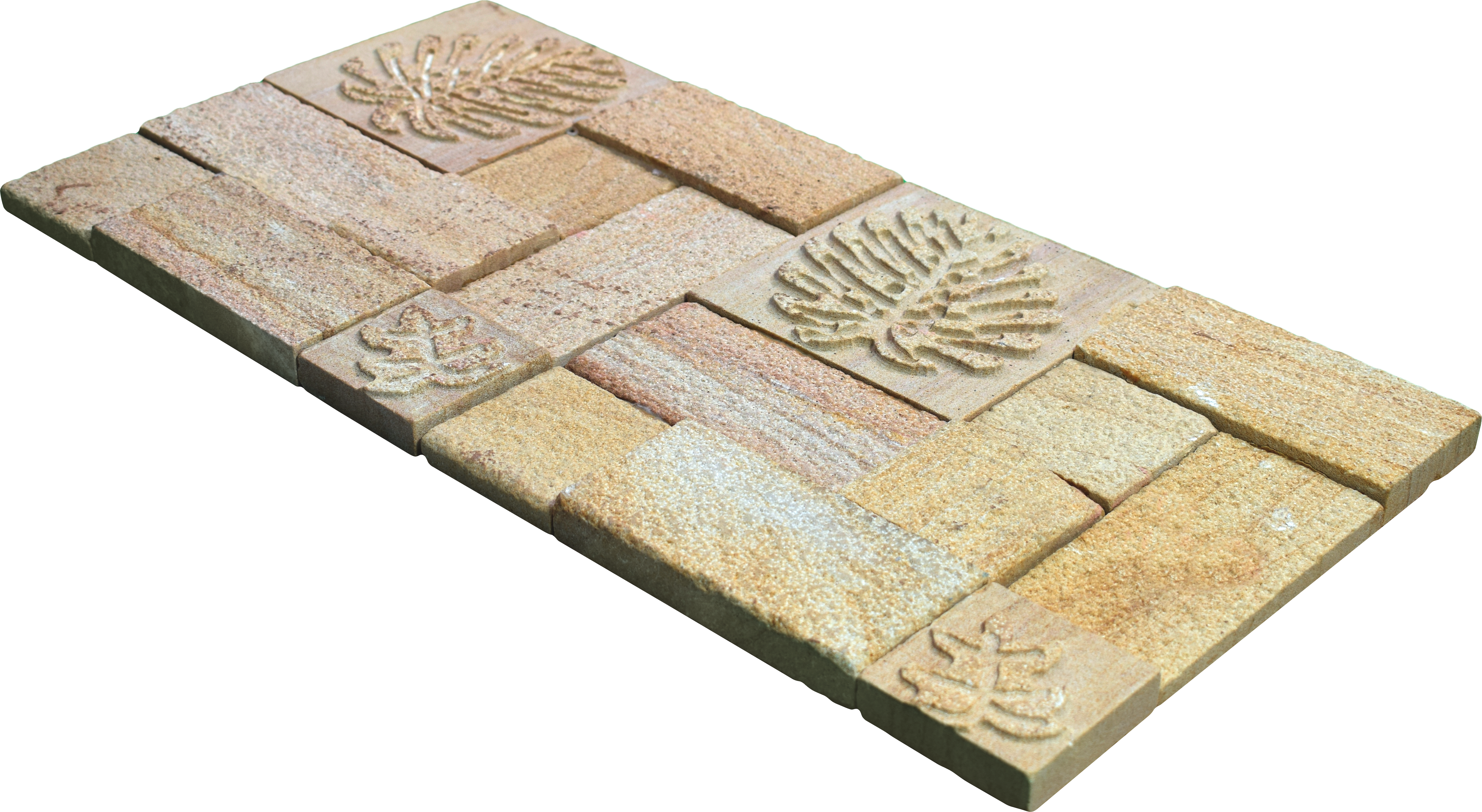 WL 00113 Palm Leaf 300 x 300 mm Natural Stone Wall Cladding |  Stone is a Natural Product, Please Expect Variation in Shades