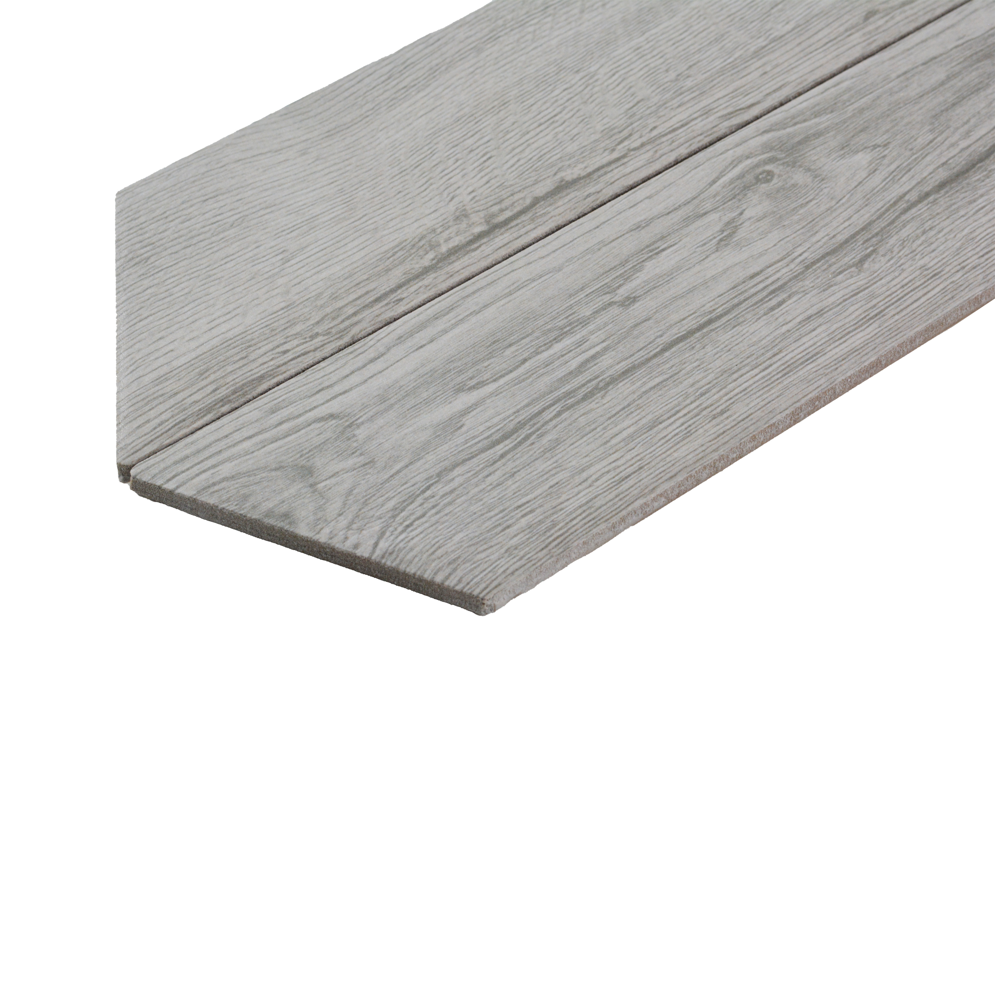Subway Wall & Floor Tile TL 05233 O Edge Craft Glitch Grigio Chevron Edge 18 x 3 inch (450x80 mm) Vitrified Matte Finish - 8 mm | Random Design | Suitable for Accent / Feature Walls, Bathroom, Kitchen Wall & Backsplashes