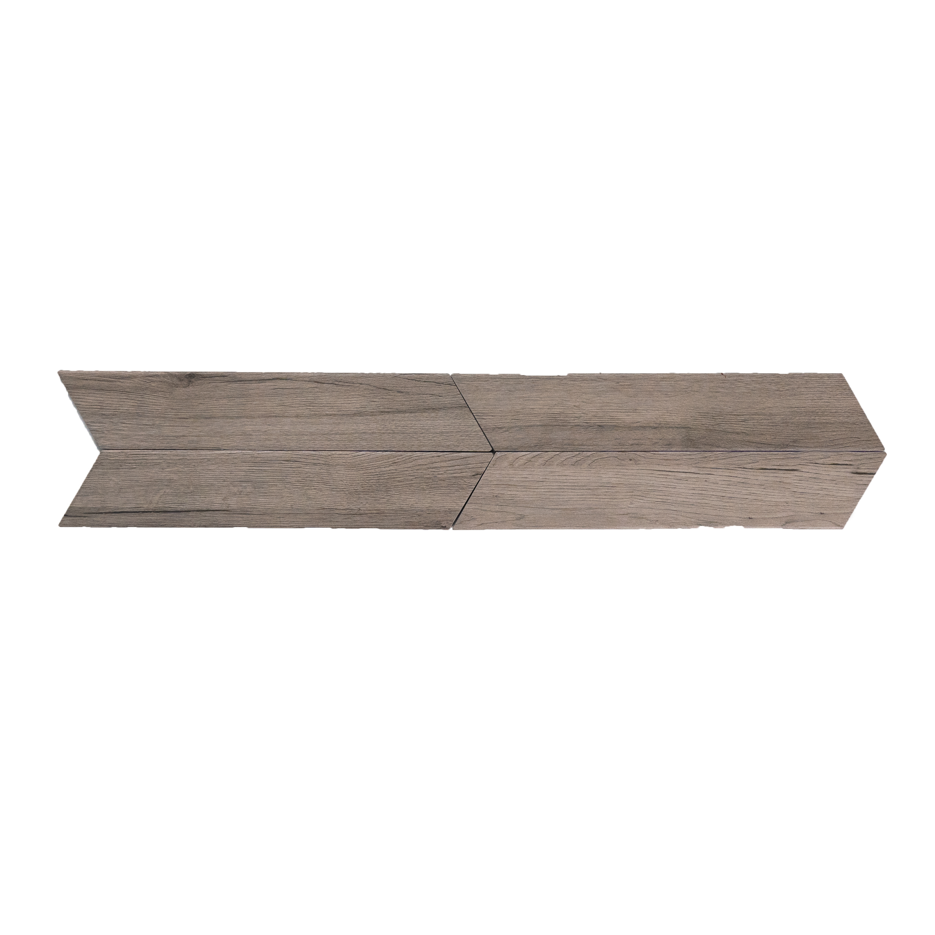 Subway Wall & Floor Tile TL 05233 Q Edge Craft Glitch Gris Chevron Edge 18 x 3 inch (450x80 mm) Vitrified Matte Finish - 8 mm | Random Design | Suitable for Accent / Feature Walls, Bathroom, Kitchen Wall & Backsplashes