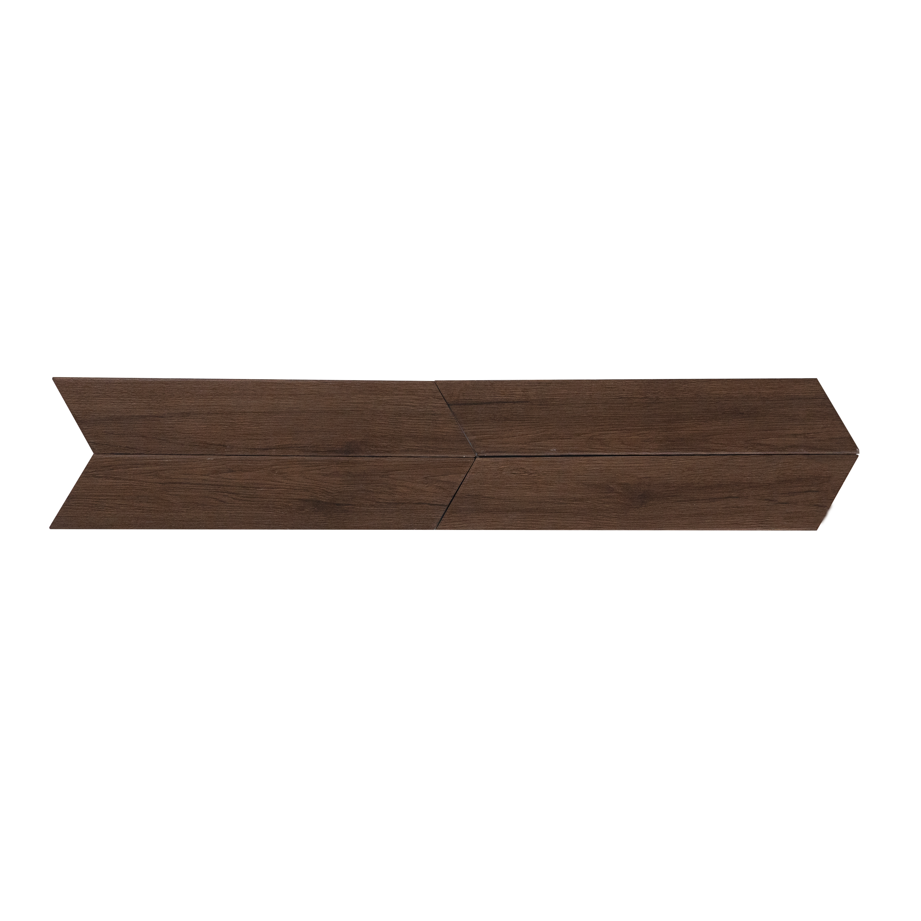 Subway Wall & Floor Tile TL 05233 R Edge Craft Thunder Tan Chevron Edge 18 x 3 inch (450x80 mm) Vitrified Matte Finish - 8 mm | Random Design | Suitable for Accent / Feature Walls, Bathroom, Kitchen Wall & Backsplashes