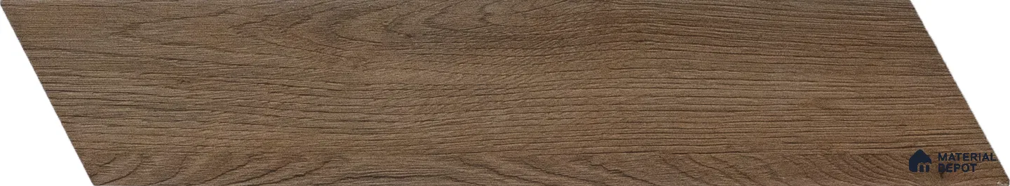 Subway Wall & Floor Tile TL 05233 S Edge Craft Thunder Taupe Chevron Edge 18 x 3 inch (450x80 mm) Vitrified Matte Finish - 8 mm | Random Design | Suitable for Accent / Feature Walls, Bathroom, Kitchen Wall & Backsplashes (Sample)
