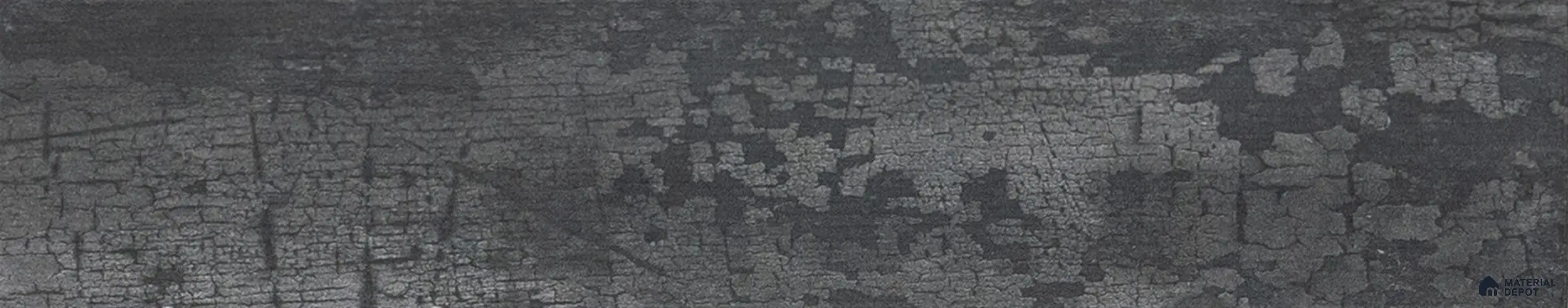 Subway Wooden Wall & Floor Tile TL 05233 L Edge Craft Nexa Black Square Edge 20 x 4 inch Vitrified Matte Finish - 8 mm | 48 Random Faces | Suitable for Accent / Feature Walls, Bathroom, Kitchen Wall & Backsplashes