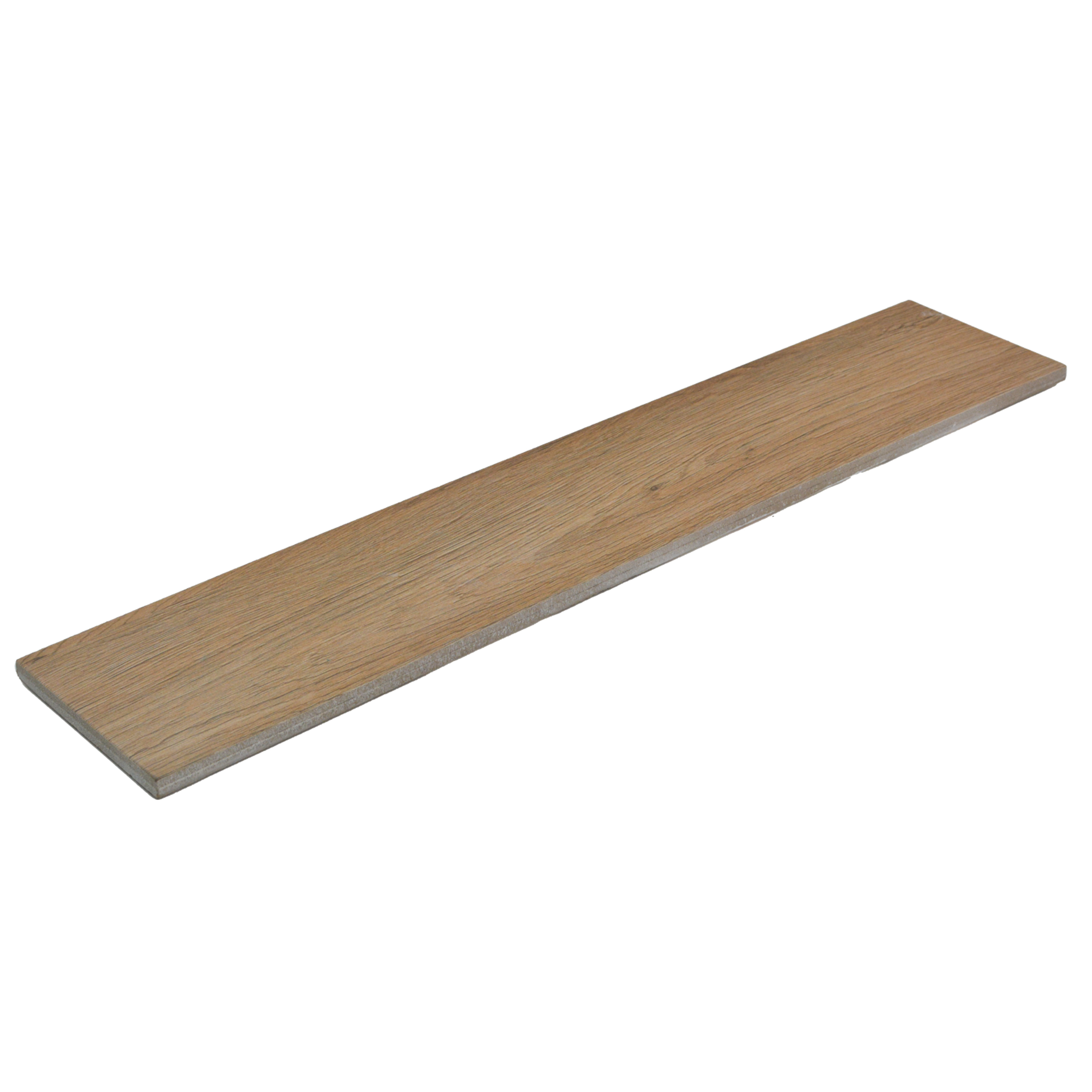 Subway Wooden Wall & Floor Tile TL 05233 I Edge Craft Thunder Taupe Square Edge 20 x 4 inch Vitrified Matte Finish - 8 mm | Random Design | Suitable for Accent / Feature Walls, Bathroom, Kitchen Wall & Backsplashes