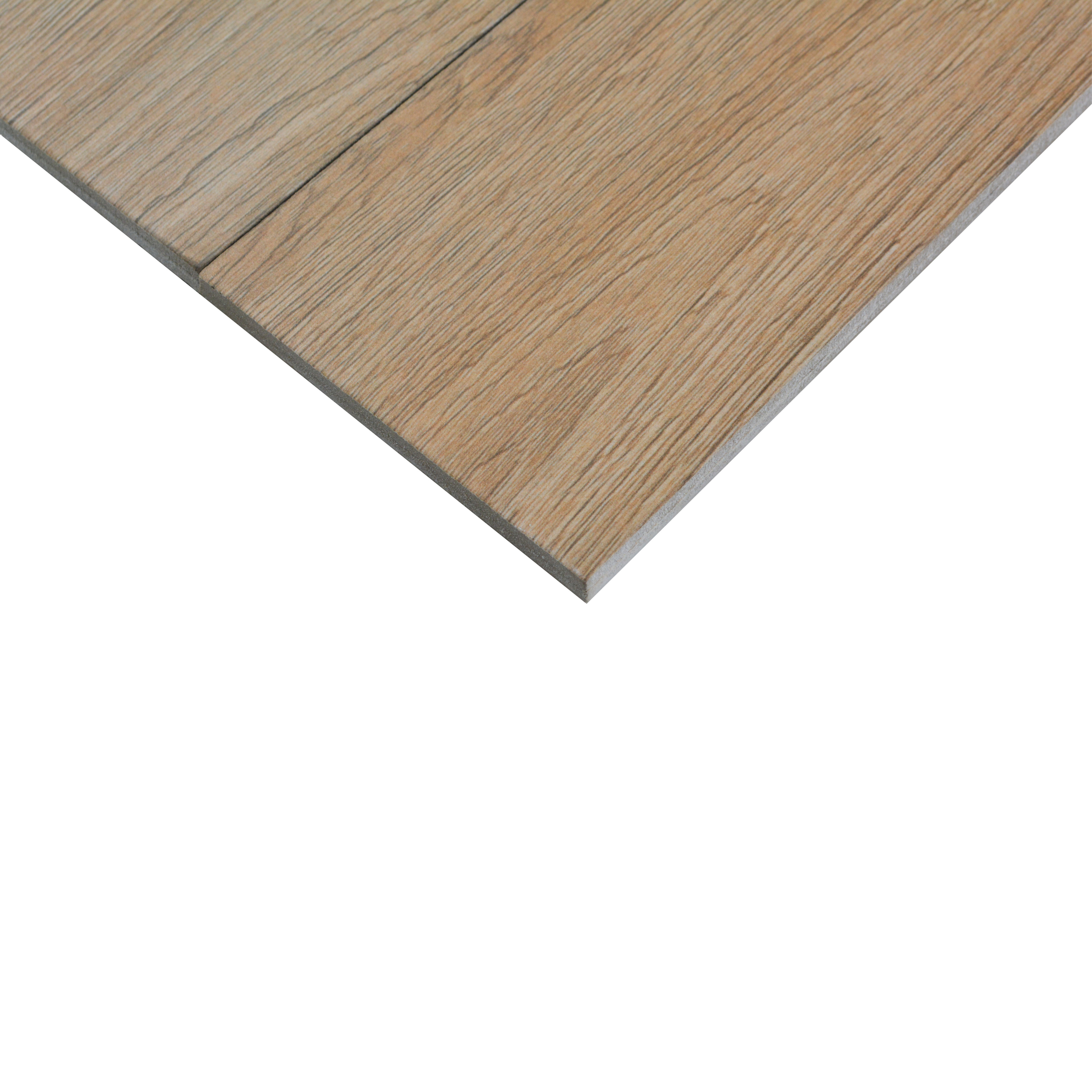 Subway Wooden Wall & Floor Tile TL 05233 I Edge Craft Thunder Taupe Square Edge 20 x 4 inch Vitrified Matte Finish - 8 mm | Random Design | Suitable for Accent / Feature Walls, Bathroom, Kitchen Wall & Backsplashes