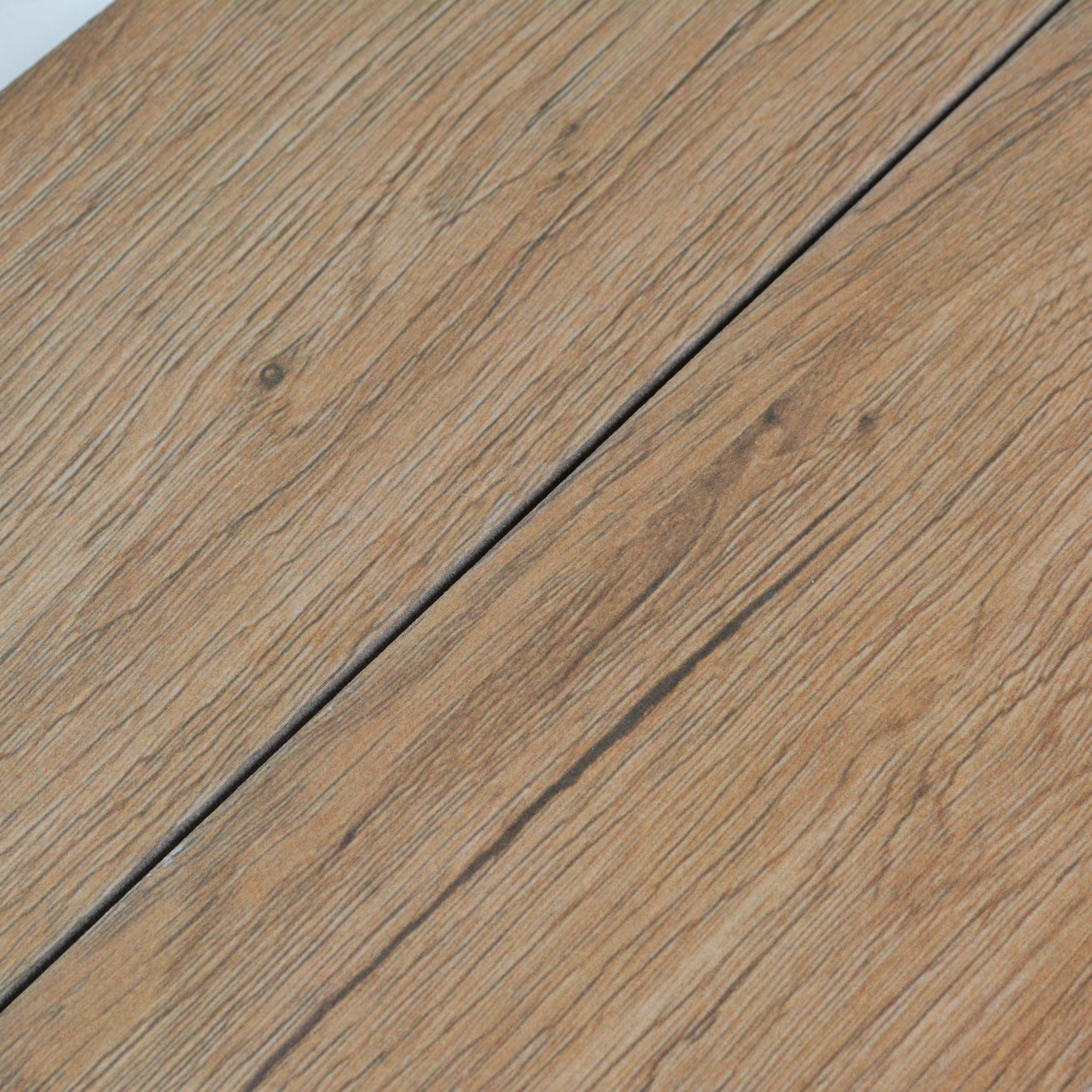 Subway Wooden Wall & Floor Tile TL 05233 I Edge Craft Thunder Taupe Square Edge 20 x 4 inch Vitrified Matte Finish - 8 mm | Random Design | Suitable for Accent / Feature Walls, Bathroom, Kitchen Wall & Backsplashes