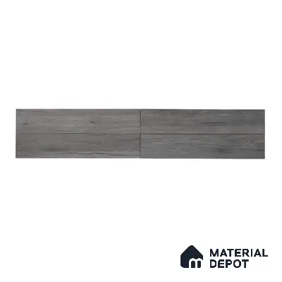 Subway Wooden Wall & Floor Tile TL 05233 F Edge Craft Dark Oak Square Edge 20 x 4 inch Vitrified Matte Finish - 8 mm | Random Design | Suitable for Accent / Feature Walls, Bathroom, Kitchen Wall & Backsplashes