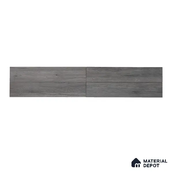 Subway Wooden Wall & Floor Tile TL 05233 F Edge Craft Dark Oak Square Edge 20 x 4 inch Vitrified Matte Finish - 8 mm | Random Design | Suitable for Accent / Feature Walls, Bathroom, Kitchen Wall & Backsplashes