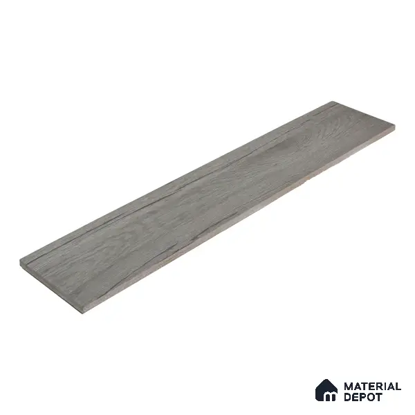 Subway Wooden Wall & Floor Tile TL 05233 F Edge Craft Dark Oak Square Edge 20 x 4 inch Vitrified Matte Finish - 8 mm | Random Design | Suitable for Accent / Feature Walls, Bathroom, Kitchen Wall & Backsplashes