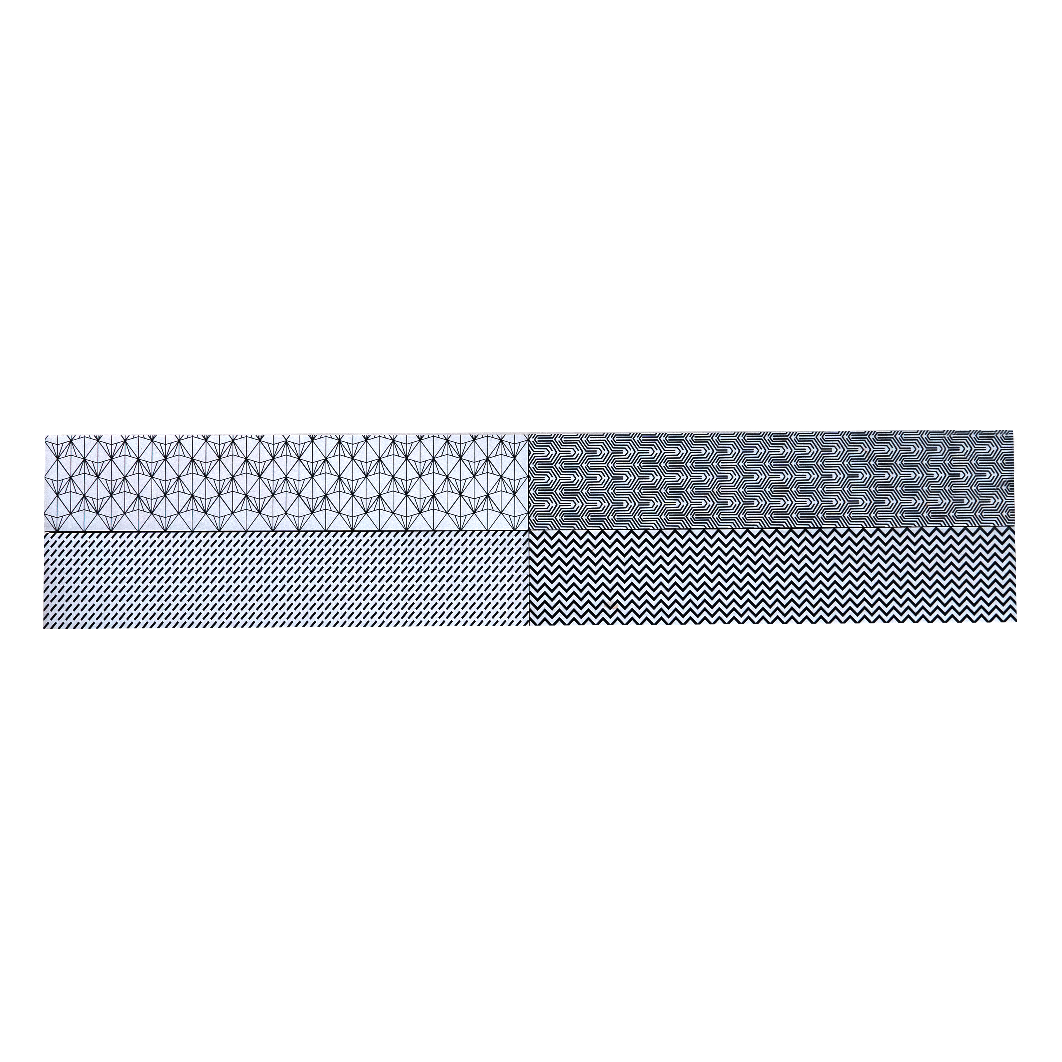 Subway Wall & Floor Tile TL 05276 Chequered Chinorie 20 x 4 inch Vitrified Matte Finish - 8 mm | 8 Random Faces | Suitable for Accent / Feature Walls, Bathroom, Kitchen Wall & Backsplashes (Sample)
