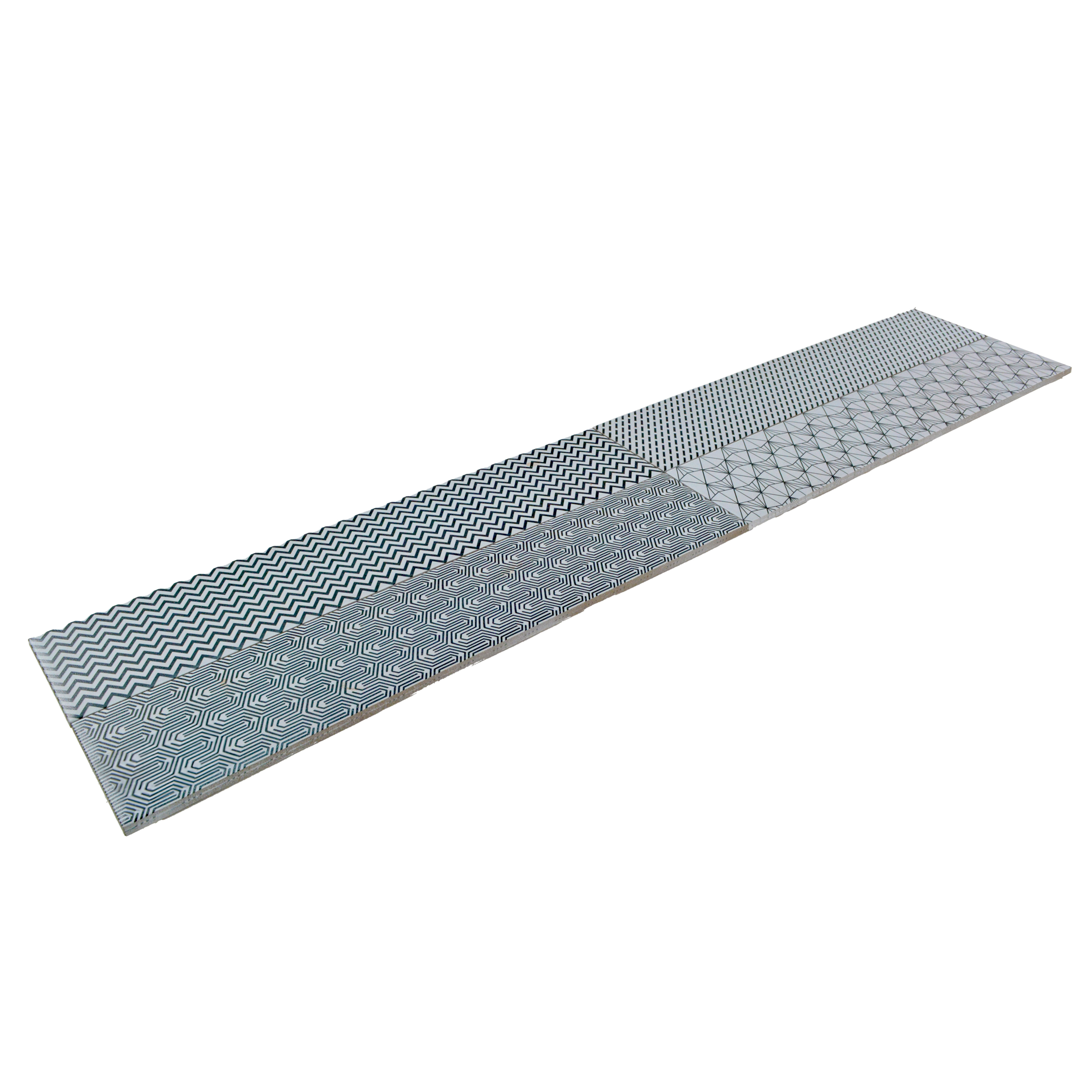 Subway Wall & Floor Tile TL 05276 Chequered Chinorie 20 x 4 inch Vitrified Matte Finish - 8 mm | 8 Random Faces | Suitable for Accent / Feature Walls, Bathroom, Kitchen Wall & Backsplashes (Sample)