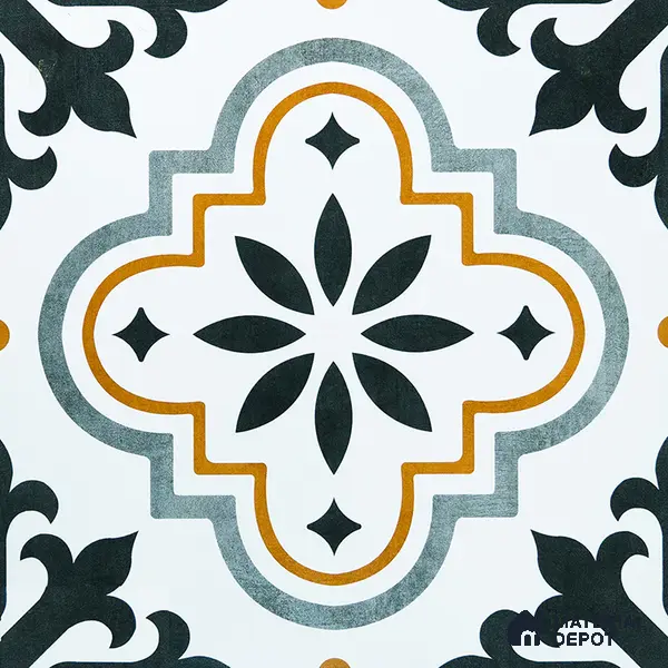 Moroccan Floor & Wall Tile TL 02122 Salt White 2 ft x 2 ft Matte Finish Vitrified Tile - 9.5 mm | Suitable For Kitchen, Bathroom, Dining Area | Please Expect a Slight Variation of Pattern