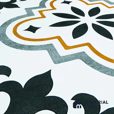 Moroccan Floor & Wall Tile TL 02122 Salt White 2 ft x 2 ft Matte Finish Vitrified Tile - 9.5 mm | Suitable For Kitchen, Bathroom, Dining Area | Please Expect a Slight Variation of Pattern