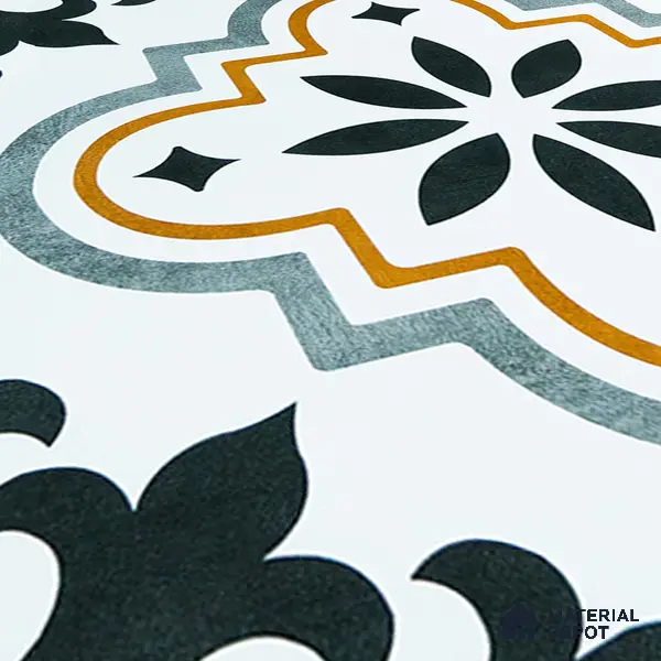 Moroccan Floor & Wall Tile TL 02122 Salt White 2 ft x 2 ft Matte Finish Vitrified Tile - 9.5 mm | Suitable For Kitchen, Bathroom, Dining Area | Please Expect a Slight Variation of Pattern