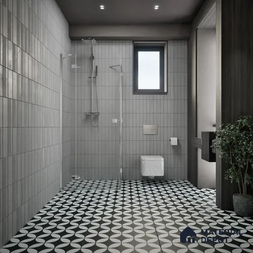 Moroccan Floor & Wall Tile TL 02119 Starry Monochrome 2 ft x 2 ft Matte Finish Vitrified Tile - 9.5 mm | Suitable For Kitchen, Bathroom, Foyer | Please Expect a Slight Variation of Pattern