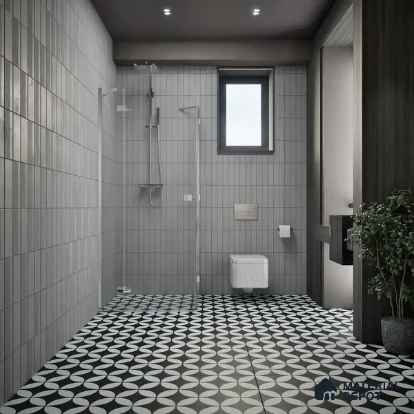 Moroccan Floor & Wall Tile TL 02119 Smoky Black 2 ft x 2 ft Matte Finish Vitrified Tile - 9.5 mm | Suitable For Kitchen, Bathroom, Dining Area | Please Expect a Slight Variation of Pattern