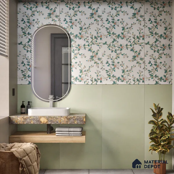 TL 00705 Parrot Green Matte Finish 4 ft x 2 ft Full Body Vitrified Tile - 9 mm (Sample)