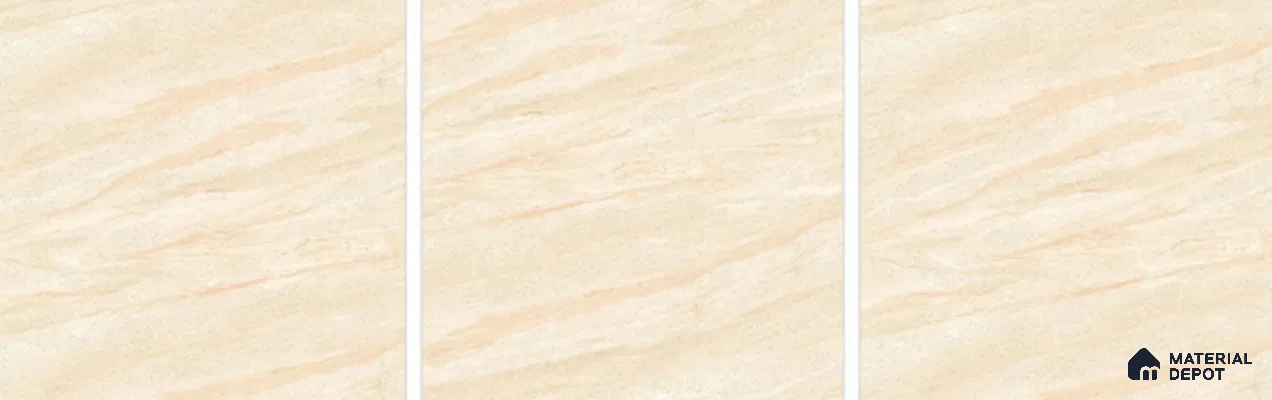 TL 02936 Pastel Cream 2 ft x 2 ft Glossy Finish Vitrified Floor & Wall Tile - 9.5 mm