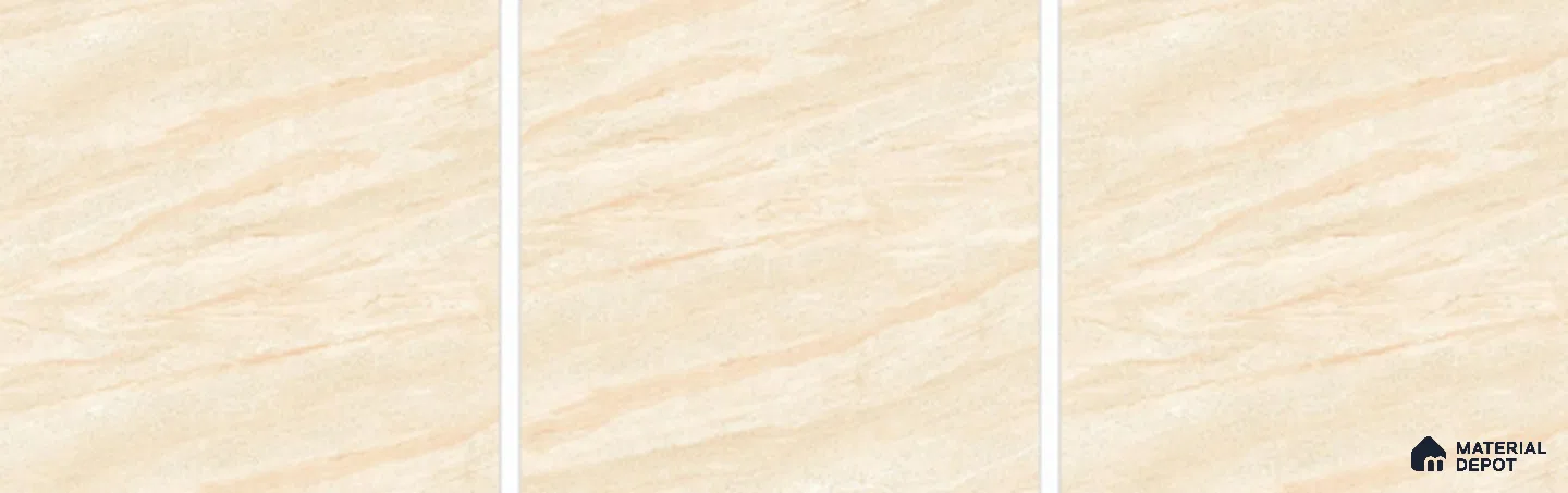 TL 02936 Pastel Cream 2 ft x 2 ft Glossy Finish Vitrified Floor & Wall Tile - 9.5 mm