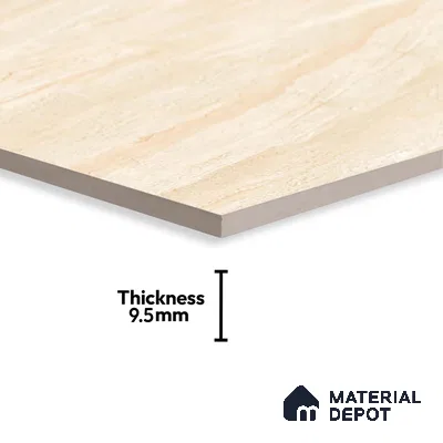 TL 02936 Pastel Cream 2 ft x 2 ft Glossy Finish Vitrified Floor & Wall Tile - 9.5 mm