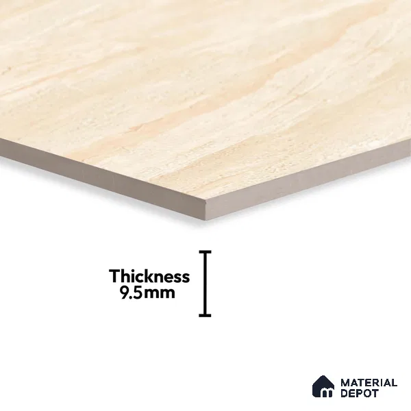 TL 02936 Pastel Cream 2 ft x 2 ft Glossy Finish Vitrified Floor & Wall Tile - 9.5 mm