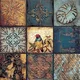 Handmade Third Fired Tumbled Tile TL 12983 E Verdigris Patina 97x97 mm Satin Finish Embossed On Vitrified Mexican Series Tile - 11 mm | Custom Design & Individual Designs Available Image 01