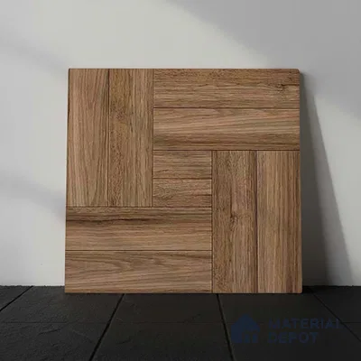 TL 06288 Pattern 1 Brown Matte Finish 2 ft x 2 ft  Tile - 9 mm
