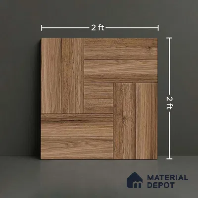 TL 06288 Pattern 1 Brown Matte Finish 2 ft x 2 ft  Tile - 9 mm