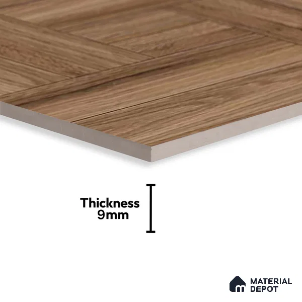 TL 06288 Pattern 1 Brown Matte Finish 2 ft x 2 ft Tile - 9 mm