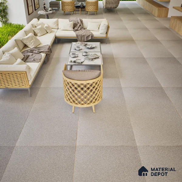Stone Floor & Wall Tile | TL 00701 A Pattern 1 Dove Cream 4 ft x 2 ft Matte Finish Full Body Vitrified Tile - 9 mm | Suitable For Living Room, Bedroom, Bathroom (Sample)