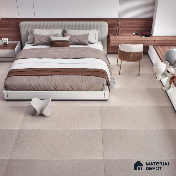 Stone Floor & Wall Tile | TL 00701 A Pattern 1 Dove Cream 4 ft x 2 ft Matte Finish Full Body Vitrified Tile - 9 mm | Suitable For Living Room, Bedroom, Bathroom (Sample)