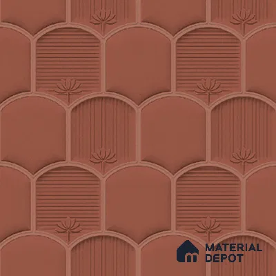 Patterned Wall Tile TL 08502 B 1 ft x 1 ft Glue Matte Finish Ceramic Tile - 10 mm | Suitable for Living Room, Bedroom, Bathroom & Kitchen | Please Expect a Slight Variation of Pattern