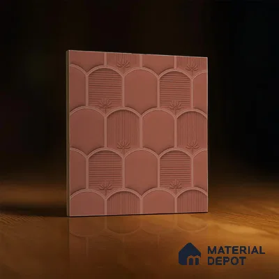 Patterned Wall Tile TL 08502 B 1 ft x 1 ft Glue Matte Finish Ceramic Tile - 10 mm | Suitable for Living Room, Bedroom, Bathroom & Kitchen | Please Expect a Slight Variation of Pattern