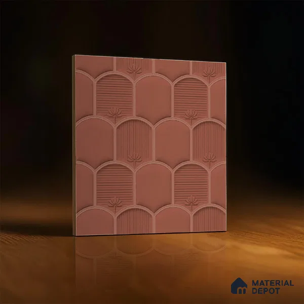 Patterned Wall Tile TL 08502 B 1 ft x 1 ft Glue Matte Finish Ceramic Tile - 10 mm | Suitable for Living Room, Bedroom, Bathroom & Kitchen | Please Expect a Slight Variation of Pattern