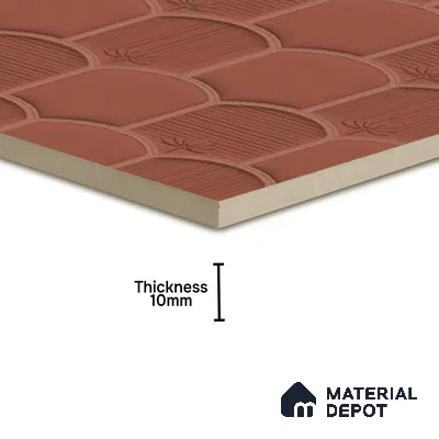 Patterned Wall Tile TL 08502 B 1 ft x 1 ft Glue Matte Finish Ceramic Tile - 10 mm | Suitable for Living Room, Bedroom, Bathroom & Kitchen | Please Expect a Slight Variation of Pattern