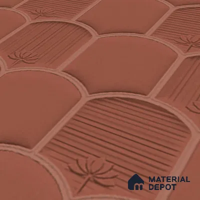 Patterned Wall Tile TL 08502 B 1 ft x 1 ft Glue Matte Finish Ceramic Tile - 10 mm | Suitable for Living Room, Bedroom, Bathroom & Kitchen | Please Expect a Slight Variation of Pattern