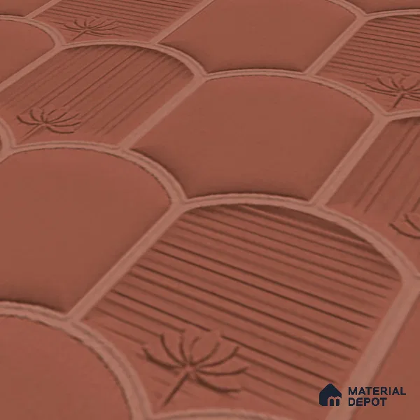 Patterned Wall Tile TL 08502 B 1 ft x 1 ft Glue Matte Finish Ceramic Tile - 10 mm | Suitable for Living Room, Bedroom, Bathroom & Kitchen | Please Expect a Slight Variation of Pattern