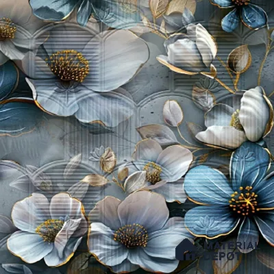 Patterned Wall Tile TL 08502 D 1 ft x 1 ft Glue Matte Finish Ceramic Tile - 10 mm | Suitable for Living Room, Bedroom, Bathroom & Kitchen | Please Expect a Slight Variation of Pattern