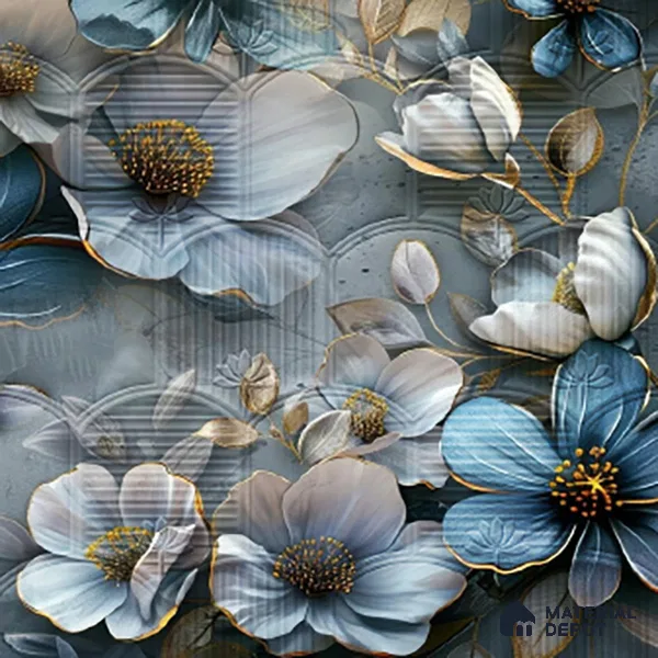 Patterned Wall Tile TL 08502 D 1 ft x 1 ft Glue Matte Finish Ceramic Tile - 10 mm | Suitable for Living Room, Bedroom, Bathroom & Kitchen | Please Expect a Slight Variation of Pattern