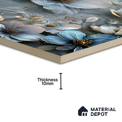 Patterned Wall Tile TL 08502 D 1 ft x 1 ft Glue Matte Finish Ceramic Tile - 10 mm | Suitable for Living Room, Bedroom, Bathroom & Kitchen | Please Expect a Slight Variation of Pattern