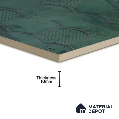 Patterned Wall Tile TL 08502 E 1 ft x 1 ft Matte Finish Ceramic Tile - 10 mm | Suitable for Living Room, Bedroom, Bathroom & Kitchen | Please Expect a Slight Variation of Pattern