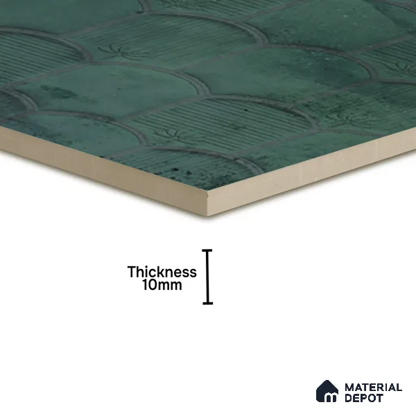 Patterned Wall Tile TL 08502 E 1 ft x 1 ft Matte Finish Ceramic Tile - 10 mm | Suitable for Living Room, Bedroom, Bathroom & Kitchen | Please Expect a Slight Variation of Pattern