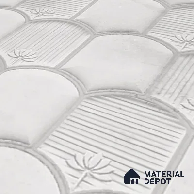 Patterned Wall Tile TL 08502 F 1 ft x 1 ft Matte Finish Ceramic Tile - 10 mm | Suitable for Living Room, Bedroom, Bathroom & Kitchen | Please Expect a Slight Variation of Pattern