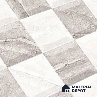 TL 01883 B Greyish White Highlighter 18 x 12 inch Glossy Finish Ceramic Wall Tile - 6 mm